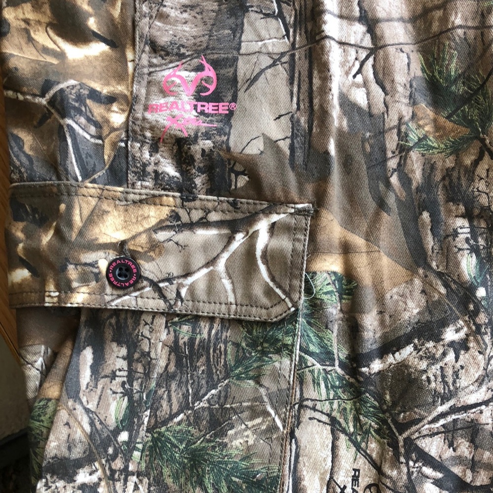 Ladies Camouflage Pants with Pink Detail